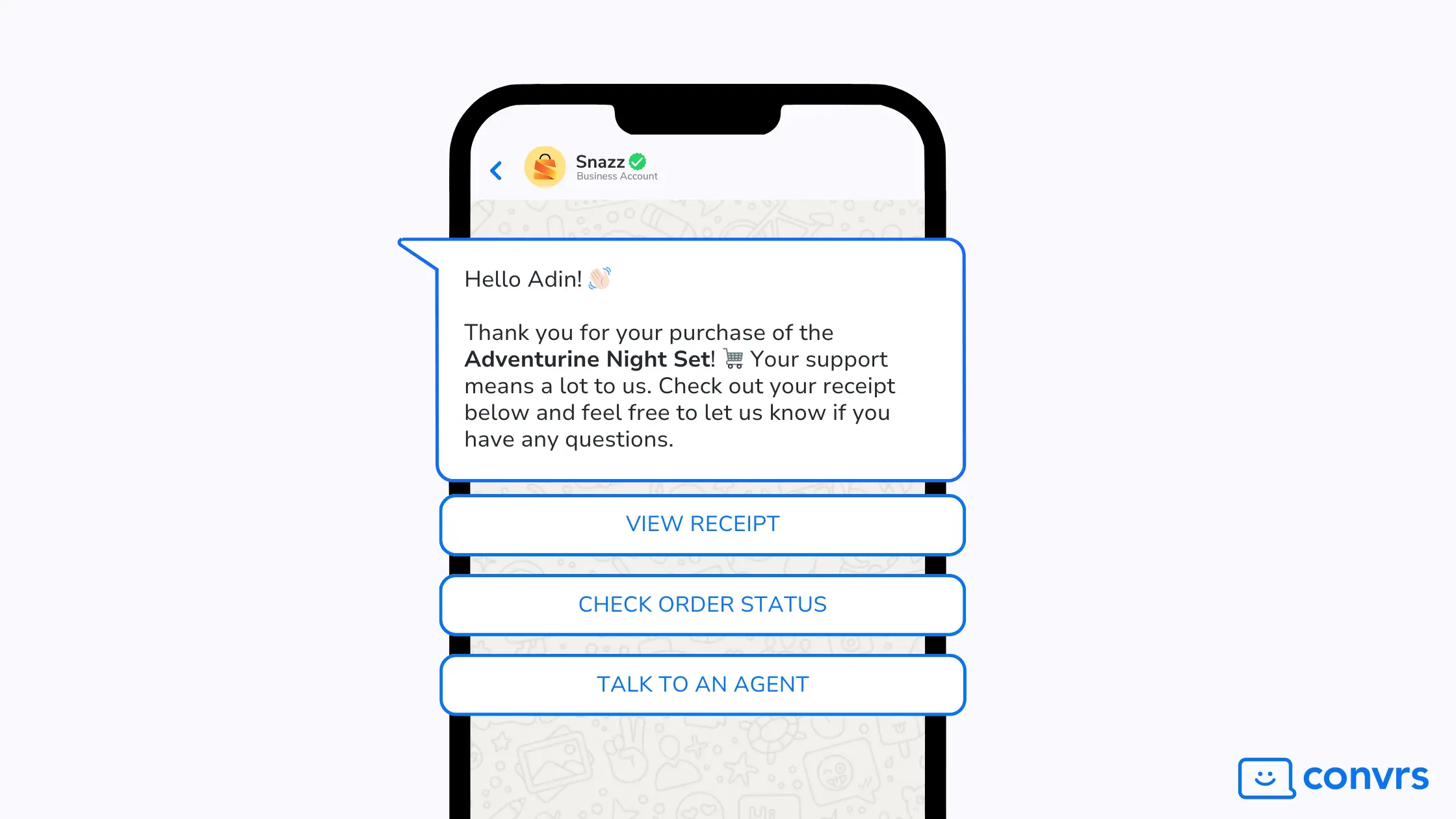 Payment Receipt with WhatsApp